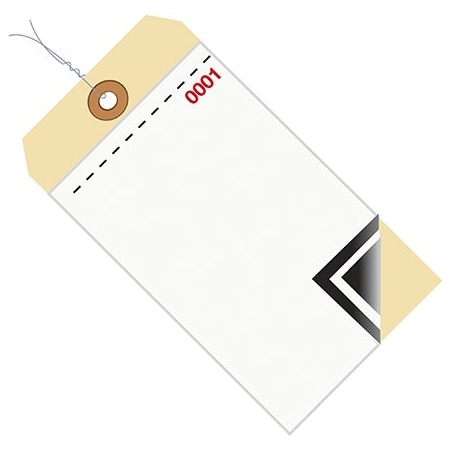 Bsc Preferred 6 1/4 x 3 1/8'' - 0000-0499 Inventory Tags 3 Part Blank w/Carbon No 8 - Pre-Wired, 500PK BUY00023660